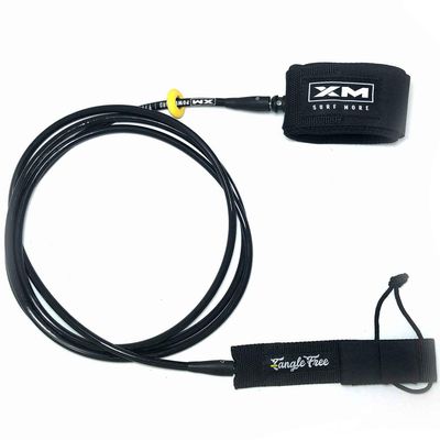XM SURF MORE Big Wave 12ft Surfboard Leash with Tangle Free Upgrade, Cord Thickness (.313in), Key Pocket, Unbreakable Swivels, Detachable Railsaver, Made in USA