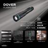 Police Security Dover 1000 Lumen Rechargeable Flashlight  USB-C Charging Cable Included, Slide Focus, 6-Hour Runtime, Impact Resistant  w/Belt Clip. view 2