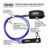 XM SURF MORE Longneck Surfboard Leash 9ft., COMP Cord Thickness (.220 in.), Ideal for Longboards, Manuever Without Stepping on Cord, Key Pocket, Unbreakable Swivels, Detachable Railsaver, Made in USA view 2