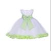 ekidsbridal Wedding Pageant Flower Petals Girl White Dress with Bow Tie Sash 302a 2 view 1