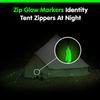 Glow Markers - Powerful Glow in The Dark Camping Accessories for Tent Campers - Solar Powered (Zip Marker) view 2