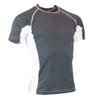Sharkskin Rapid Dry Range Short Sleeve, Charcoal/White, Size: X-Small view 1