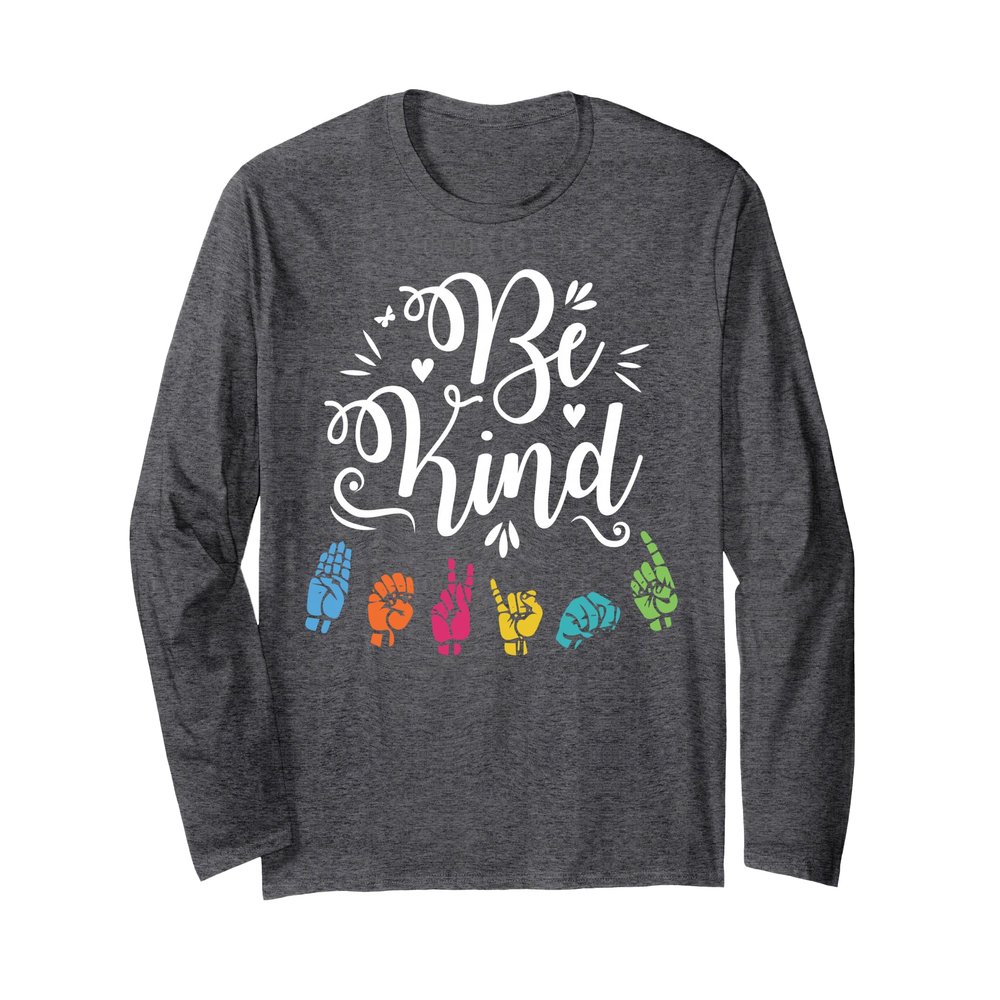 American Sign Language Long Sleeve TShirt Fingerspelling ASL