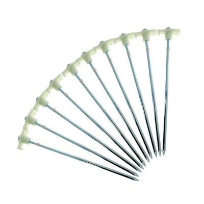 10-Piece Galvanized Steel Tent Pegs - Glow in The Dark Garden Stakes
