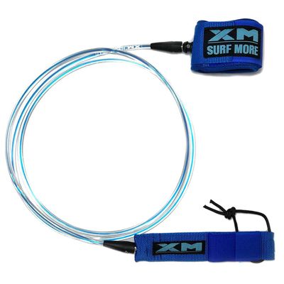 XM SURF MORE CORE Surfboard Leash 10ft., Color at The Core, Regular Cord Thickness (.270 in.), Choose Length and Color, Key Pocket, Unbreakable Swivels, Detachable Railsaver, Made in USA