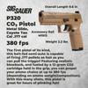 SIG Sauer P320 Air Pistol with CO2 12 Gram (15 Pack) and 500 Lead Pellets Bundle (Coyote Tan) view 2