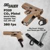 SIG Sauer P320 Air Pistol with CO2 12 Gram (15 Pack) and 500 Lead Pellets Bundle (Coyote Tan) view 3