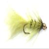 Feeder Creek Woolly Bugger Fly Fishing Flies for Trout, Bass and Salmon- 12pc Handmade Wet Flies for Fly Fishing in Various Patterns/Colors | Streamer Flies (8, Yellow) view 1
