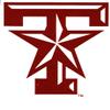 6 Inch Texas A&M Star T Logo Decal University TX Maroon Removable Wall Sticker Art NCAA Home Room Decor 5 1/2 by 4 Inches