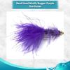 Feeder Creek Woolly Bugger Fly Fishing Flies for Trout, Bass and Salmon- 12pc Handmade Wet Flies for Fly Fishing in Various Patterns/Colors | Streamer Flies (8, Purple) view 2