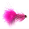Feeder Creek Woolly Bugger Fly Fishing Flies for Trout, Bass and Salmon- 12pc Handmade Wet Flies for Fly Fishing in Various Patterns/Colors | Streamer Flies (6, Pink) view 1