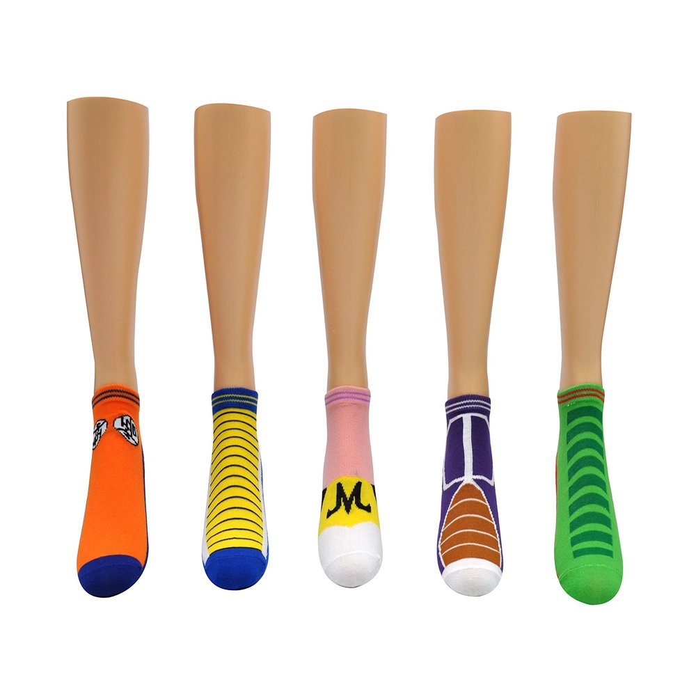 Everything Legwear Dragon Ball Super Socks Gifts (5 Pair) - (1 Size) Goku, Vegeta, BUU, Frieza, Shenron Cosplay Socks Women & Men's