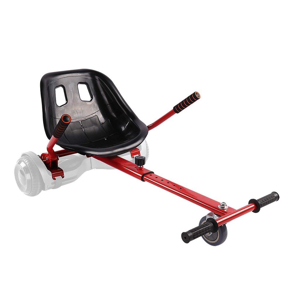 KKA Hoverboard Seat Attachment for Kids & Adults, Hoverboard Go Kart Attachments Fits Self Balancing Scooter, Hoverboard Accessories with Adjustable Frame, Transforming into Go Kart, Red