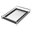Home Details Mirrored Vanity Tray | Dresser | Perfume | Desk | Cosmetic & Jewelry Organizer | Decorative | Black view 2