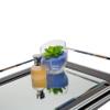 Home Details Mirrored Vanity Tray | Dresser | Perfume | Desk | Cosmetic & Jewelry Organizer | Decorative | Black view 4