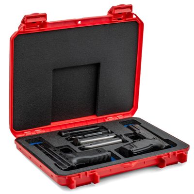 Seahorse 85 FP2 Heavy Duty 2 Pistol Case - TSA Approved/Mil Spec / IP67 Waterproof/USA Made for Firearms, Pistols, Handguns; Stores 2 Pistols and 12 Magazines