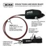 XM SURF MORE Knee/Calf Surfboard Leash 15ft., Big Wave Cord Thickness (.313 in.), Choose Length and Color, Key Pocket, Unbreakable Swivels, Detachable Railsaver, Made in USA view 2