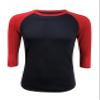 ILTEX Plain Raglan Lightweight Cotton and Polyester T-Shirt 3/4 Sleeves Athletic Baseball Jersey Unisex Multi Function Sports, Outdoors and Gym (20+ Colors) (Navy/Red, X-Large) view 1