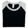 ILTEX Plain Raglan Lightweight Cotton and Polyester T-Shirt 3/4 Sleeves Athletic Baseball Jersey Unisex Multi Function Sports, Outdoors and Gym (20+ Colors) (Black/Gray, 2X-Large) view 2