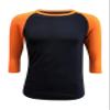 ILTEX Plain Raglan Lightweight Cotton and Polyester T-Shirt 3/4 Sleeves Athletic Baseball Jersey Unisex Multi Function Sports, Outdoors and Gym (20+ Colors) (Navy/Orange, X-Large) view 1