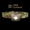 Princeton Tec Vizz Headlamp 550 Lumen Dimmable LED, IPX7 Water Resistance, Essential Outdoor Accessory for Hiking, Backpacking, Camping, Running, and Safety Preparedness, Multicam, Tactical view 4