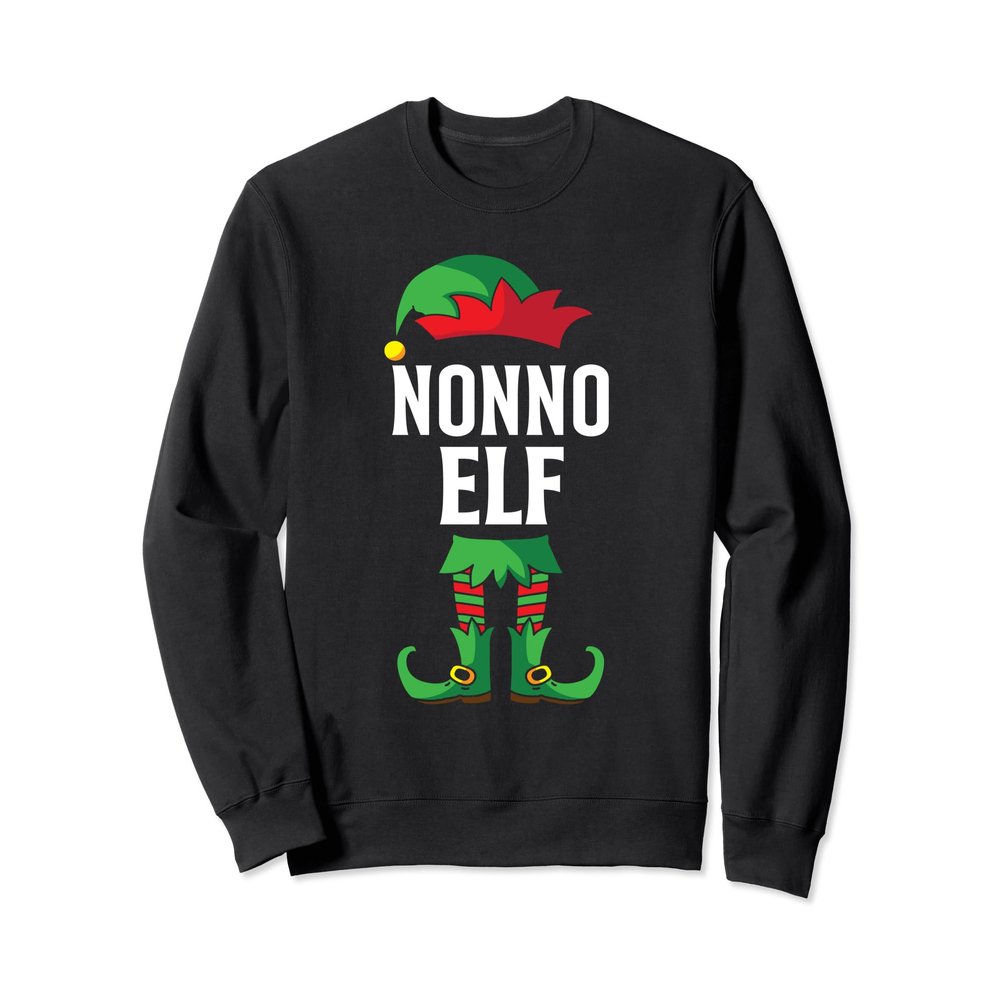 Nonno Elf Costume Christmas Matching Family Sweatshirt