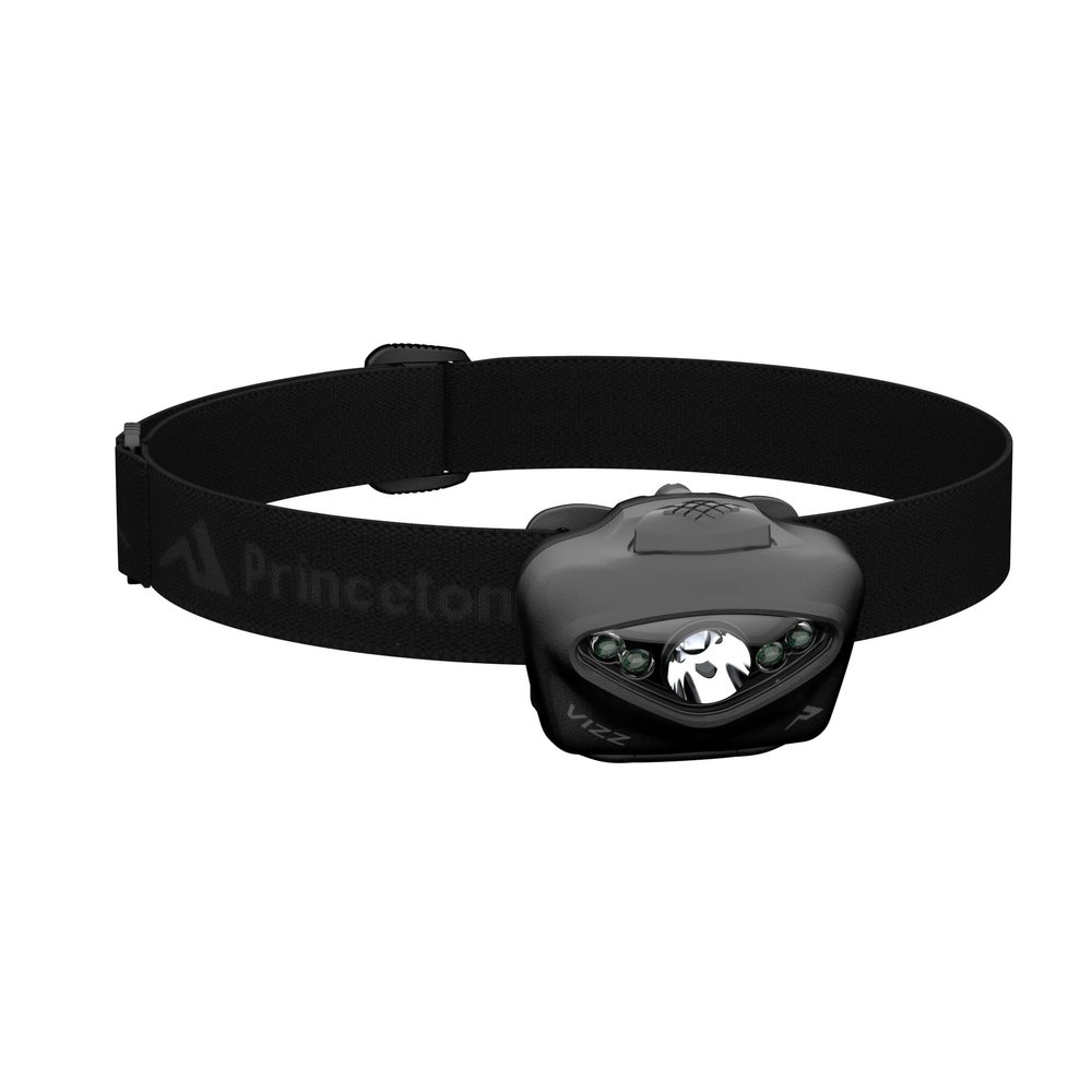 Princeton Tec Vizz Headlamp 550 Lumen Dimmable LED, IPX7 Water Resistance, Essential Outdoor Accessory for Hiking, Backpacking, Camping, Running, and Safety Preparedness, Black, Tactical
