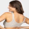 Fruit of the Loom Women's Front Closure Cotton Bra, Black Hue/Heather Grey 2-Pack, 34 view 3