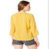 A. Byer Women's Tie-Front V-Neck Woven Shirt, Honey, X-Large view 3