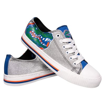 FOCO Florida Gators NCAA Womens Glitter Low Top Canvas Shoes - 7