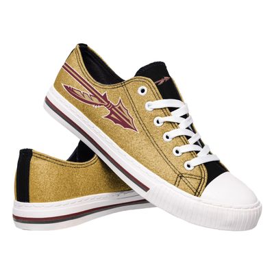 FOCO Florida State Seminoles NCAA Womens Glitter Low Top Canvas Shoes - 8