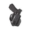 Aker Leather 268A Flatsider XR19 Open Top Paddle Holster Fits Glock 43 and 43X, Black, Right Hand view 1