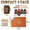 Don't Die In The Woods - Freakin Huge Emergency Blankets [4-Pack] Extra Large Thermal Mylar Space Blanket - One of The Ten Essentials Outdoor Survival Gear for Hiking Camping First Aid Kit (Orange) view 4