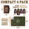 Don't Die In The Woods - Freakin Huge Emergency Blankets [4-Pack] Extra Large Thermal Mylar Space Blanket - One of The Ten Essentials Outdoor Survival Gear for Hiking Camping First Aid Kit (Camo) view 3