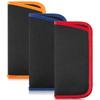 TRIUMPH VISION 3 Pack Reading Glasses Pouch - Soft Eyeglasses Bag Portable Neoprene Sleeve Eyewear Case (3 Pack, Blue Orange Red, Small) view 1