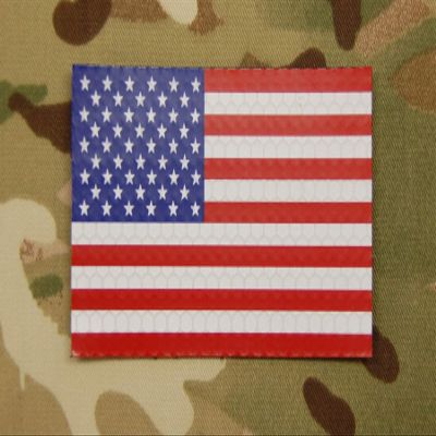 BritKitUSA Solas Infrared Reflective Full Color US Flag Patch-Forward