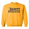 Keith Scott Body Shop North Carolina TV DT Crewneck Sweatshirt (XX Large, Gold w/Navy Blue) view 1