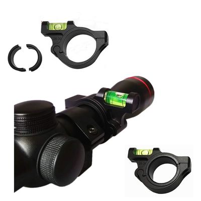 HWZ 2017 1 inch/30mm Bubble Level Scope Rings Mount for Weaved Picatinny Scope Bases (Black)
