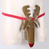 FEESHOW Christmas Gag Gift Reindeer Bulge Pouch Men Thong Underwear Brown One_Size view 3