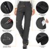 Womens Snow Pants Hiking Winter Fleece Lined Waterproof Soft Shell Insulated Outdoor Camping Travel ski Pants 5022,Grey,3X-Large view 3