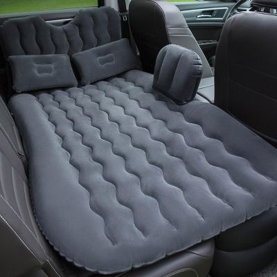 Onirii Inflatable Car Air Mattress Back Seat Bed with Air Pump,Portable Thickened Car Travel Camping Sleeping Air Mattress Blow Up Bed for Car Universal SUV