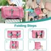 Dimayar 115L Travel Duffle Bag for Men Women - Foldable Duffel Bag with Shoes Compartment - Overnight Bags Waterproof & Tear Resistant(Pink) view 3