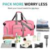 Dimayar 115L Travel Duffle Bag for Men Women - Foldable Duffel Bag with Shoes Compartment - Overnight Bags Waterproof & Tear Resistant(Pink) view 4