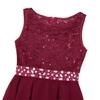 Agoky Kids Girls Sequined Sleeveless Flower Girl Dress Wedding Bridesmaid Party Dresses Red 12 view 3