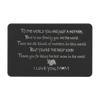 Family Love Mother Personalized Photo Text Engraved Metal Mini Wallet Insert Message Note Card view 1