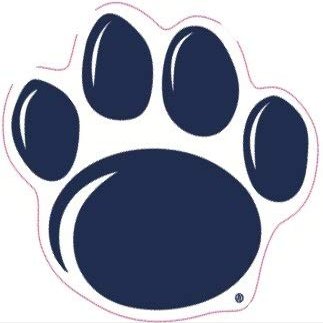 2 Inch Penn State 4 Toes Paw Logo Decal Flag Lions Pennsylvania University PSU Removable Repositionable Peel Self Stick Wall Sticker Art NCAA Home Room Decor 2 by 2 inches