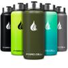 HYDRO CELL Stainless Steel Insulated Water Bottle with Straw - For Cold & Hot Drinks - Metal Vacuum Flask with Screw Cap and Modern Leakproof Sport Thermos for Adults (Army 32oz) view 1