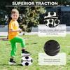 Vizari Bolt Firm Ground Youth Soccer Cleats for Boys and Girls | Textured Synthetic Leather Upper Kids Football Cleats with Polyurethane Sole for Comfort and Traction Black/White/Silver view 4