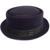 Porkpie Fedora Men's Vintage Style Wool Blend (L/XL, F1678NAVY) view 1
