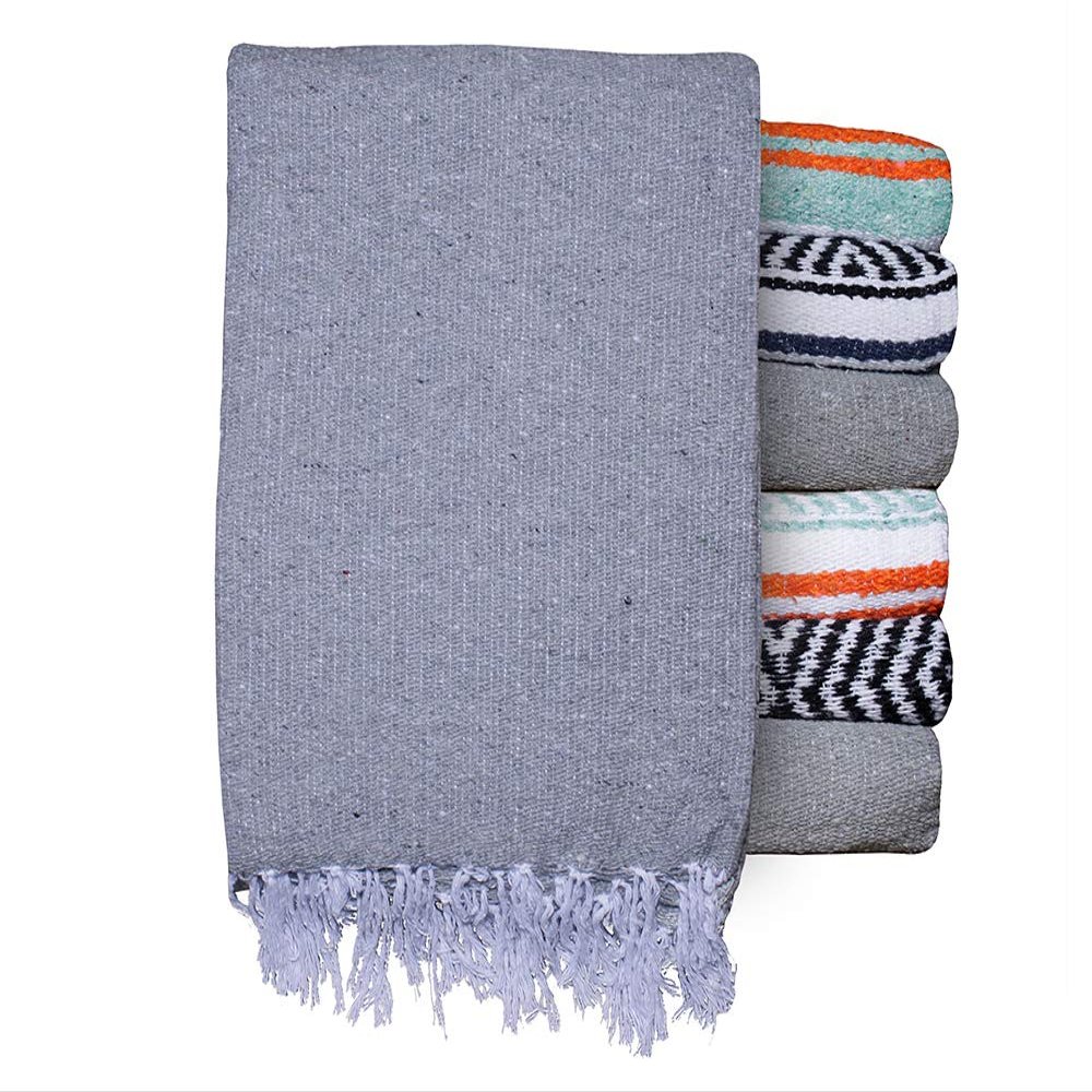 $averPak BodyForge Authentic Mexican Falsa Yoga Blanket (Granite)